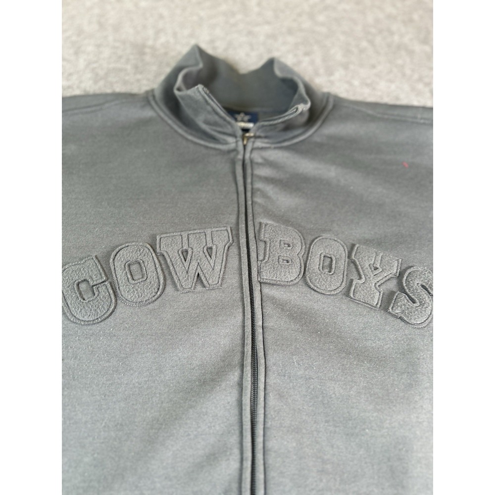 NFL Dallas Cowboys Full Zip Jacket - Mens‎ Size XL Large Gray